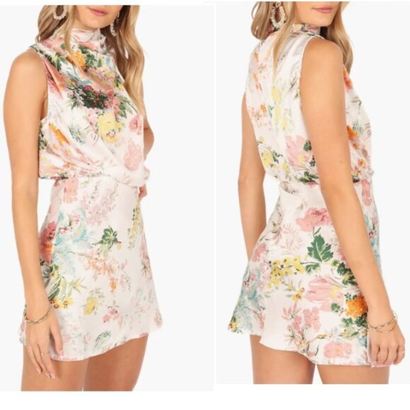 Petal & Pup Dresses & Skirts - Petal and Pup Anabelle Halter Neck Floral Mini Dress Size Large NWT